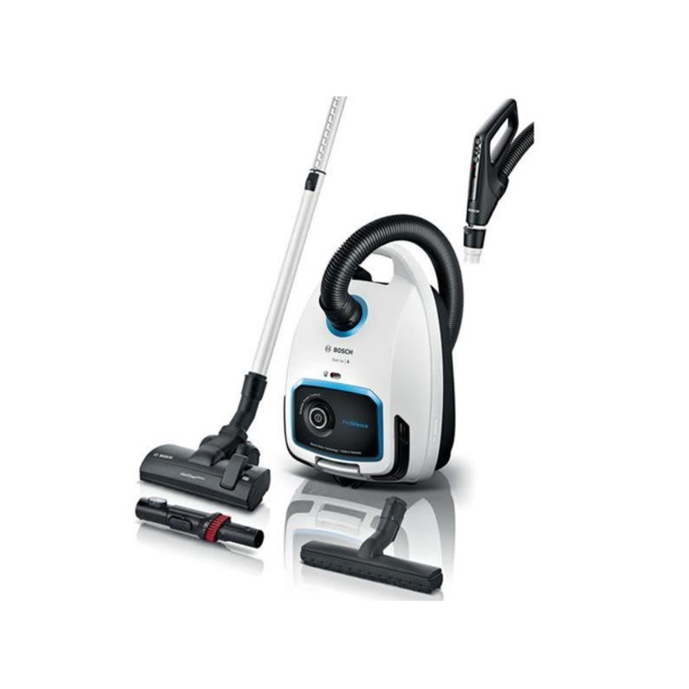 Aspirateur traineau Bosch BGB6SIL1 élégant design blanc et noir