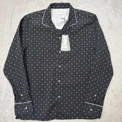 Officine Generale Dario Long Sleeve Piping Printed Tencel M new with tags pajama