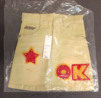 Jeans-Minirock MING&FENG Größe 128/9 Neu Kinder Mode Look Stern Mädchen Kleidung