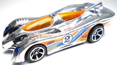 2018 HOT WHEELS TRACK BUILDER POWER PISTON CHROME SILVER #2 1:64 DIECAST 3'' CAR
