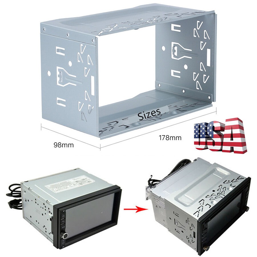 2 DIN Universal Car Stereo Radio Fascia Dash Panel DVD Player Install Frame Kit