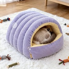Winter Warm Cat Bed Warm Pet House Pet Sleeping Nest Thickening Warmth Soft L