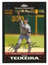 2007 Topps Chrome Black Refractor #264 Mark Teixeira Texas Rangers BV$2.50