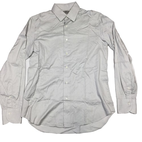 Canali Men’s White Striped Cotton Shirt, Size 39 - Picture 1 of 4