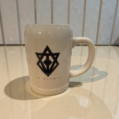 IN FLAMES Ceramic Mug with Logo Beer Stein Coffee Mug 16oz NEW