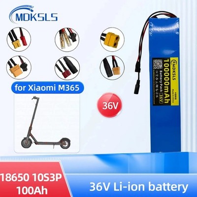 36V 100Ah Lithium Battery Pack For Xiaomi M365 Pro Electric Scooter 18650 BMS 10