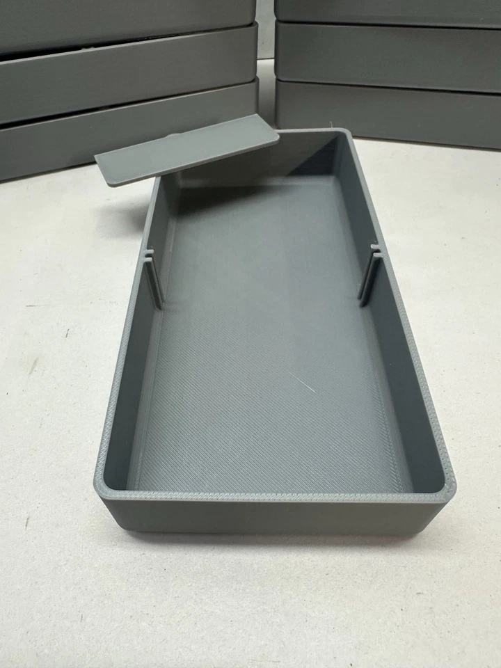 10 工具箱箱箱- 6 英寸 x 3 英寸 x 1 英寸深带分隔板(实际尺寸)- 灰色 — 第 4/4 张图片