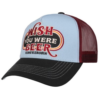 KING KEROSIN Wish You Were Beer Cap Basecap Baseballcap Curved Brim Truckercap