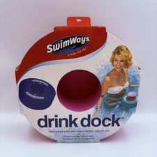 SwimWays Drink Dock Foam Drink Holder Pink Pool Beer Floating NEW