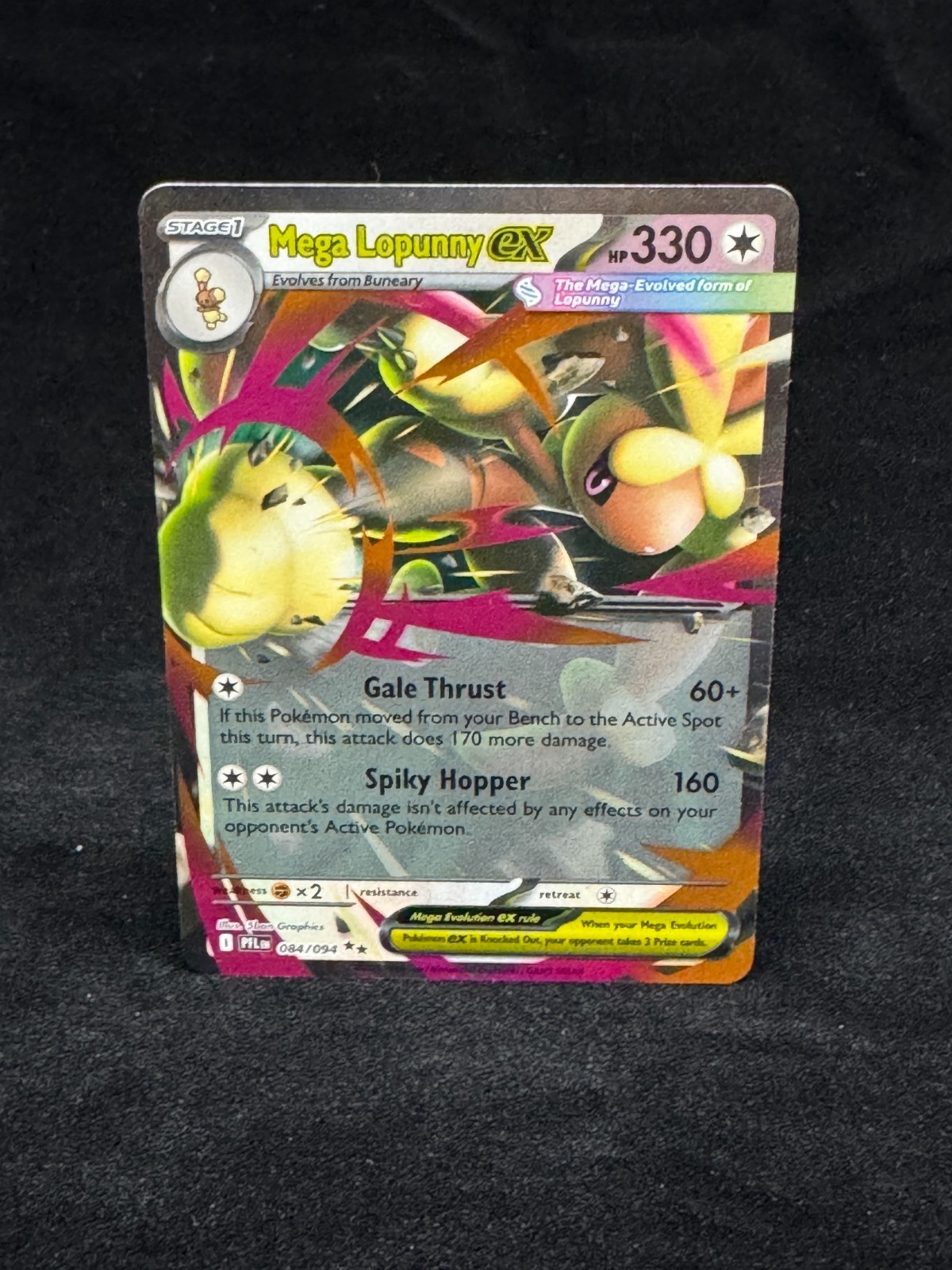 Pokemon Phantasmal Flames MEGA LOPUNNY EX Double Rare #084/094! Mint!