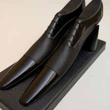 Vintage Japanese Shoe Horn Brush Set Mid Century Leather Shoe Motif Stand Decor