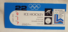 1980 Winter Olympic Ticket Hockey Final Round FIN vs SWE Begin Miracle on Ice