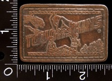 MJ28145 VINTAGE TOUGHSKINS CHILDRENS CLOTHING ADV. BELT BUCKLE