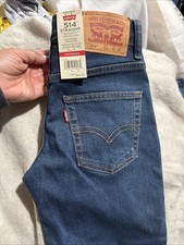 Levi  s 514 Boys Jeans Size 8 Regular Fit Straight Stretch Adjustable Waist Blue