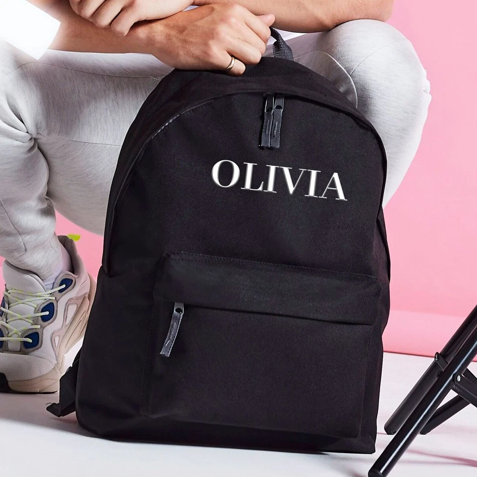 GOFASHIONDIRECT Olivia Rucksack personalisiert weibliche Namen Mädchen Schultasche Monogramm Backpack
