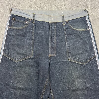 Vintage Evisu Denim Jeans Mens 40x30 Reversible Baggy Wide Leg