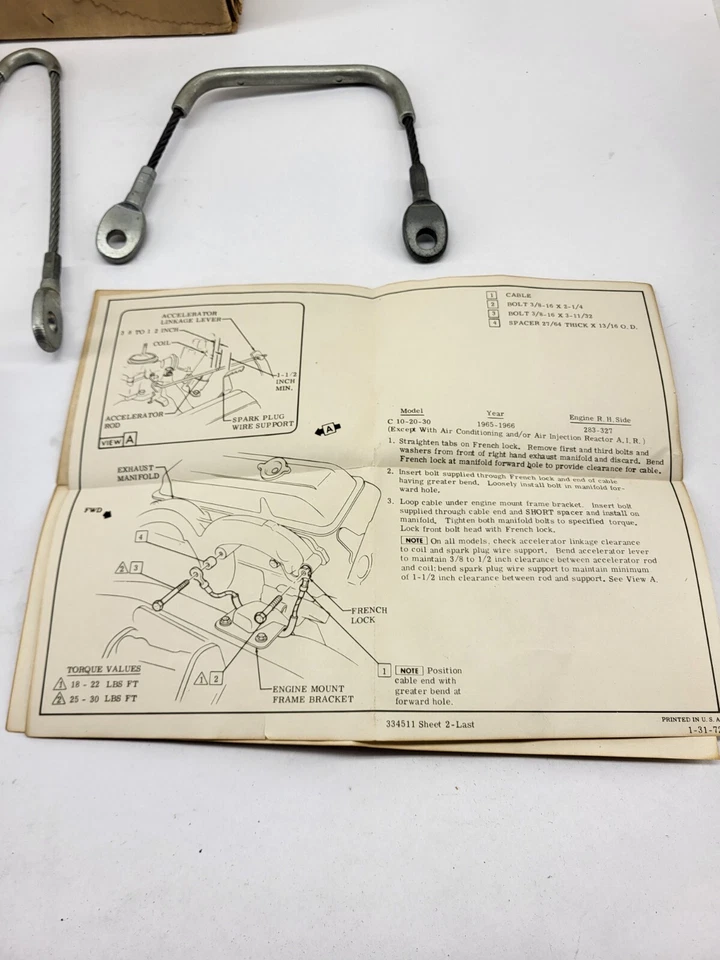 Chevrolet C10 C20 C30 1965 1966 camioneta motor suburbano parada de elevación 334516 nuevo de lote Foto 2 de 4