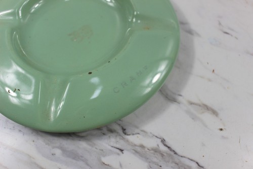 Jadite Jadeite Ashtray Hotel Vintage Crane 7 1/2" across heavy green ashtray - Picture 3 of 12