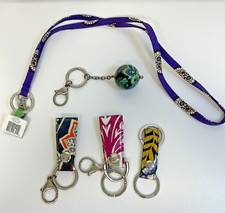 Vera Bradley Lot of 5 - 1 Lanyard, 1 Have a Ball 3 Loop Keychains
