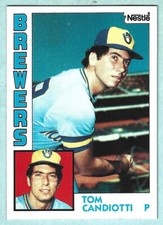 1984 Nestle 792 - Tom Candiotti - #262 - Brewers - Rookie Card - NrMt-Mt. rookie card picture