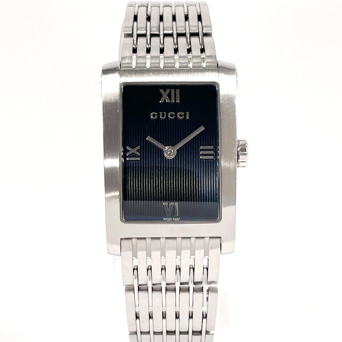 Montres GUCCI 8600J acier inoxydable quartz argent carré unisexe