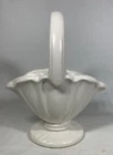 Hull Pottery Basket In Ivory Matte Glaze
