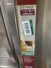 33" X 48" Home Decorators Shadow White Cordless Blackout Cellular Shade