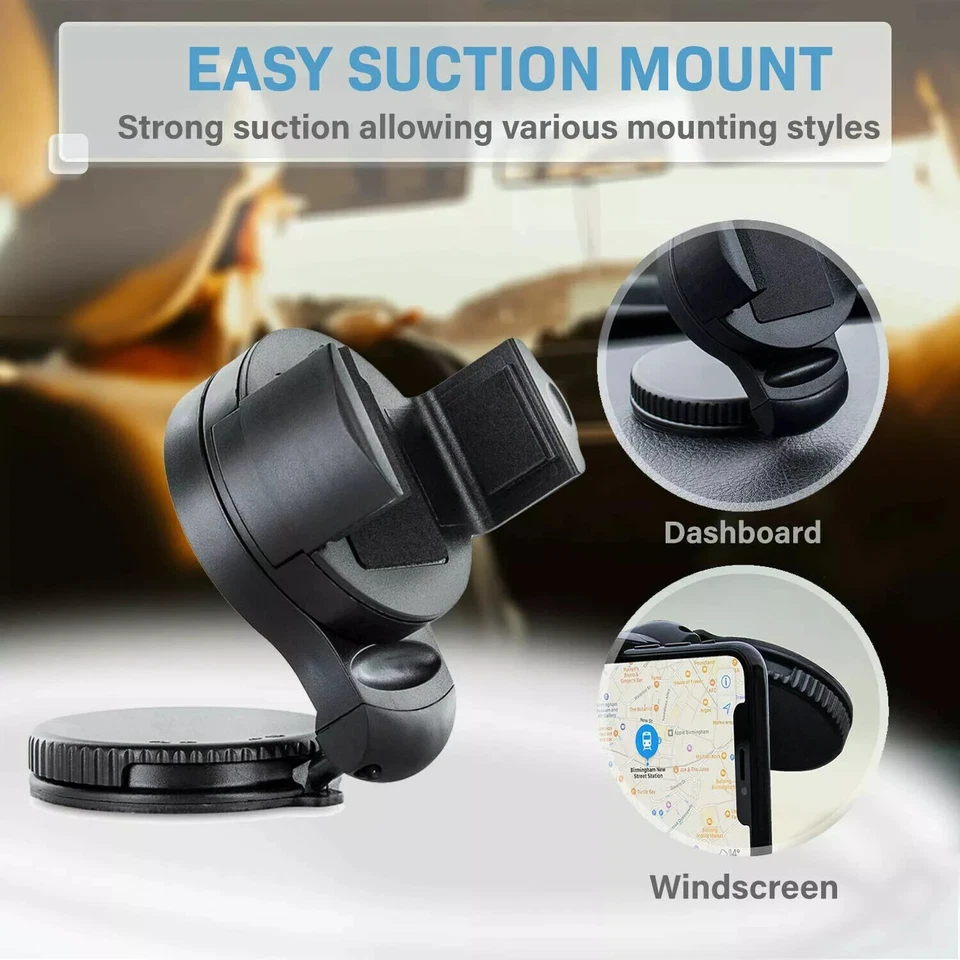 Universal Car Mobile Phone Holder 360 Dashboard Windscreen Suction Mount Stand - Image 3 of 4
