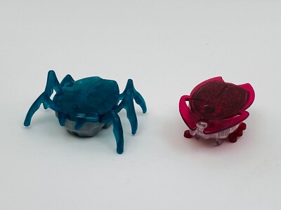 2013 McDonald's Hex Bug Figure Lot - Speed Beetle Red & Blue Crab