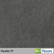 Pewter 97 Magnificus Invictus Carpet 20mm Deep Pile Saxony FusionBac Bedroom 4m