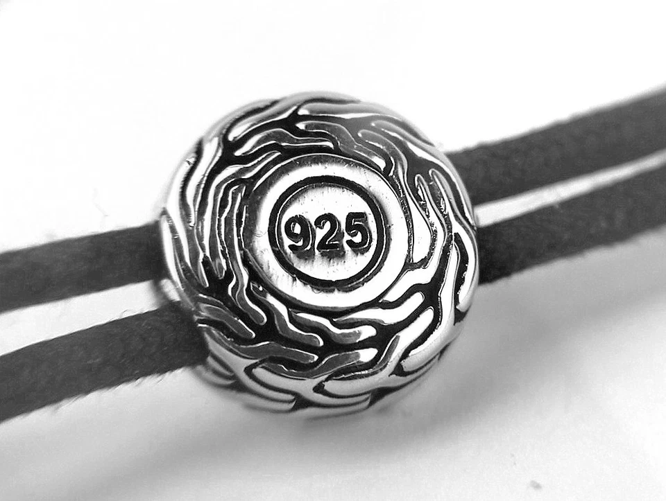 JOHN HARDY ST.SILVER 18K 金色 ONYX 均码可调节手链 114B 全新 — 第 4/4 张图片