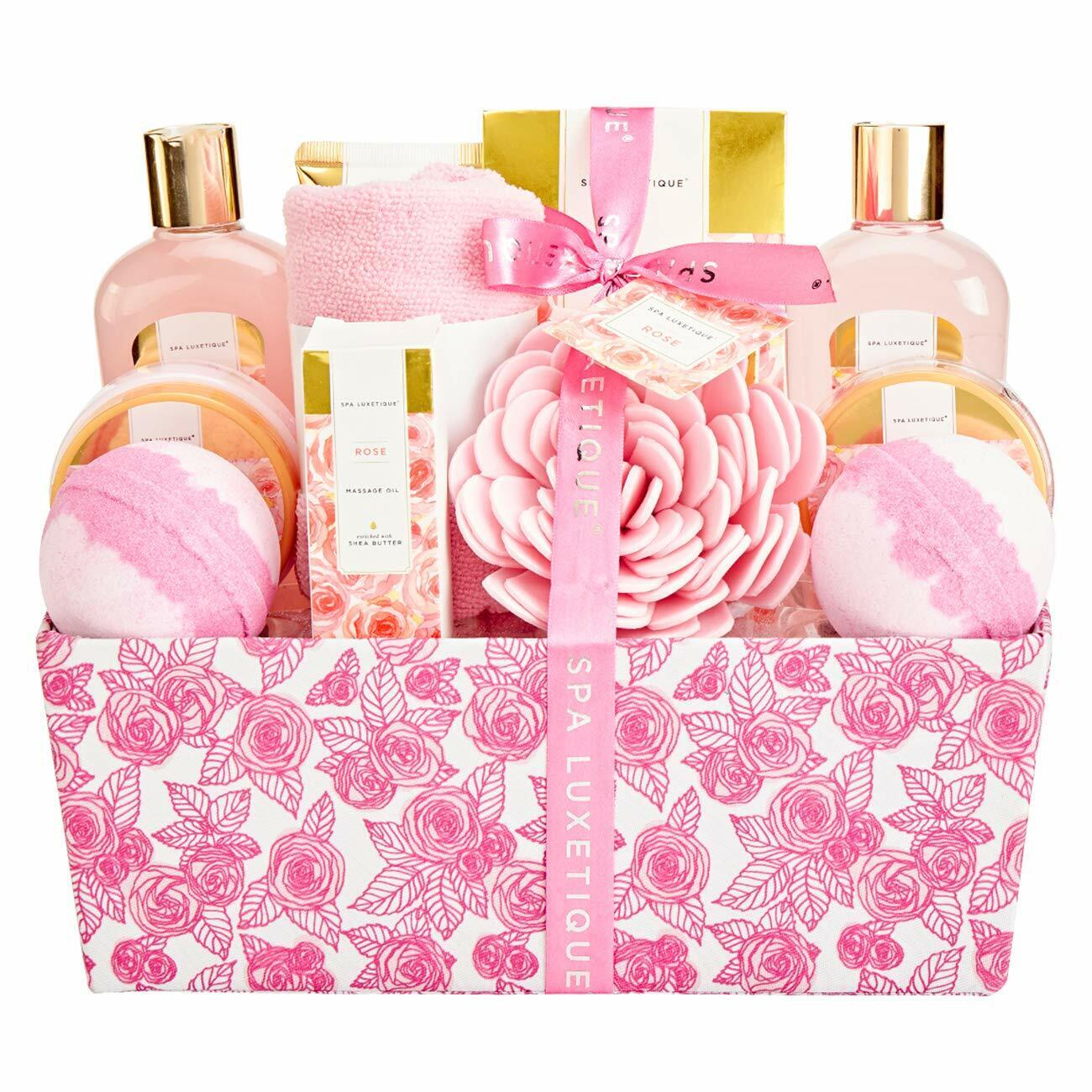 Home Spa Gift Set for Women Rose Body Financial sales Max 69% OFF sale and Bath Scent 12pcs