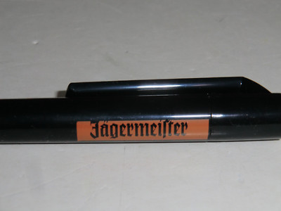 Jägermeister Werbekuli Kugelschreiber Kuli in schwarz mit Schriftzug orange NEU