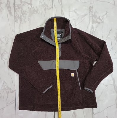 Carhartt OJ4991-W Kangaroo Pouch Red Fleece Snap Fleece Jacket