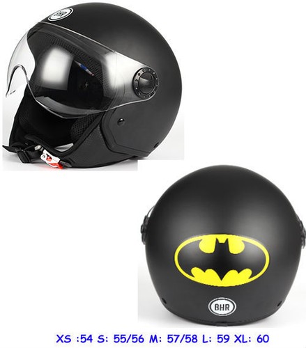 Casco Batman Visiera Antigraffio Interni Removibili Anall. Demi Jet Warner  Bros | eBay