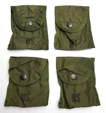 Lot of 4 US Army Surplus OD Green First Aid Field Case Compass Utility Pouch New