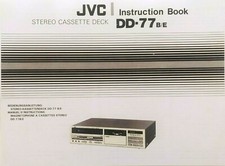 JVC DD-77 B/E - Stereo Cassette Tape Player - Operating Instruction USER MANUAL