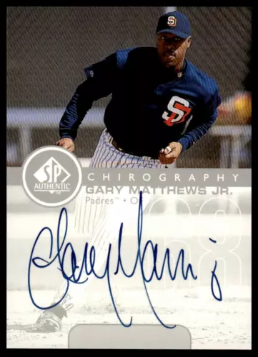 1999 SP Authentic #GMj Gary Matthews Jr. Chirography