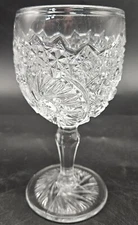 Vintage Libbey Comet in the Stars Wine Water Goblet Hobstar 8 Oz