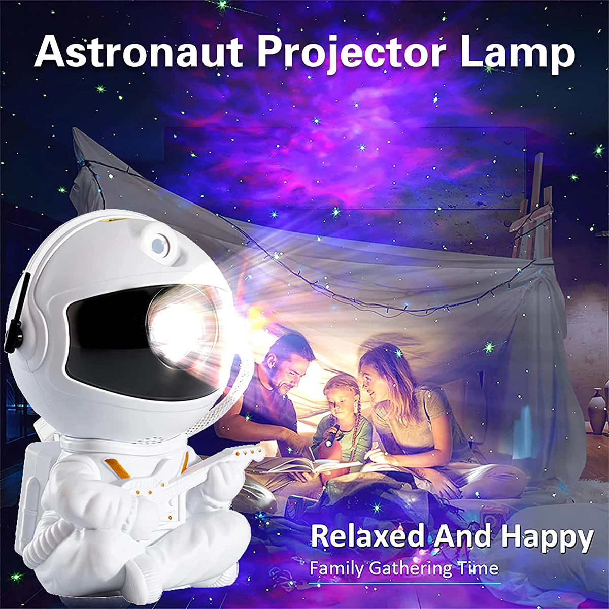 Star Projector Galaxy Night Light Astronaut Space Buddy Projector Starry  &Remote