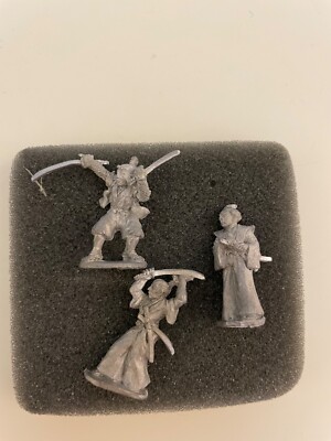 Zinnfiguren, Miniatur, Ral Partha, Bushido 53-901 -Samurai and Ronin (3), 1980er
