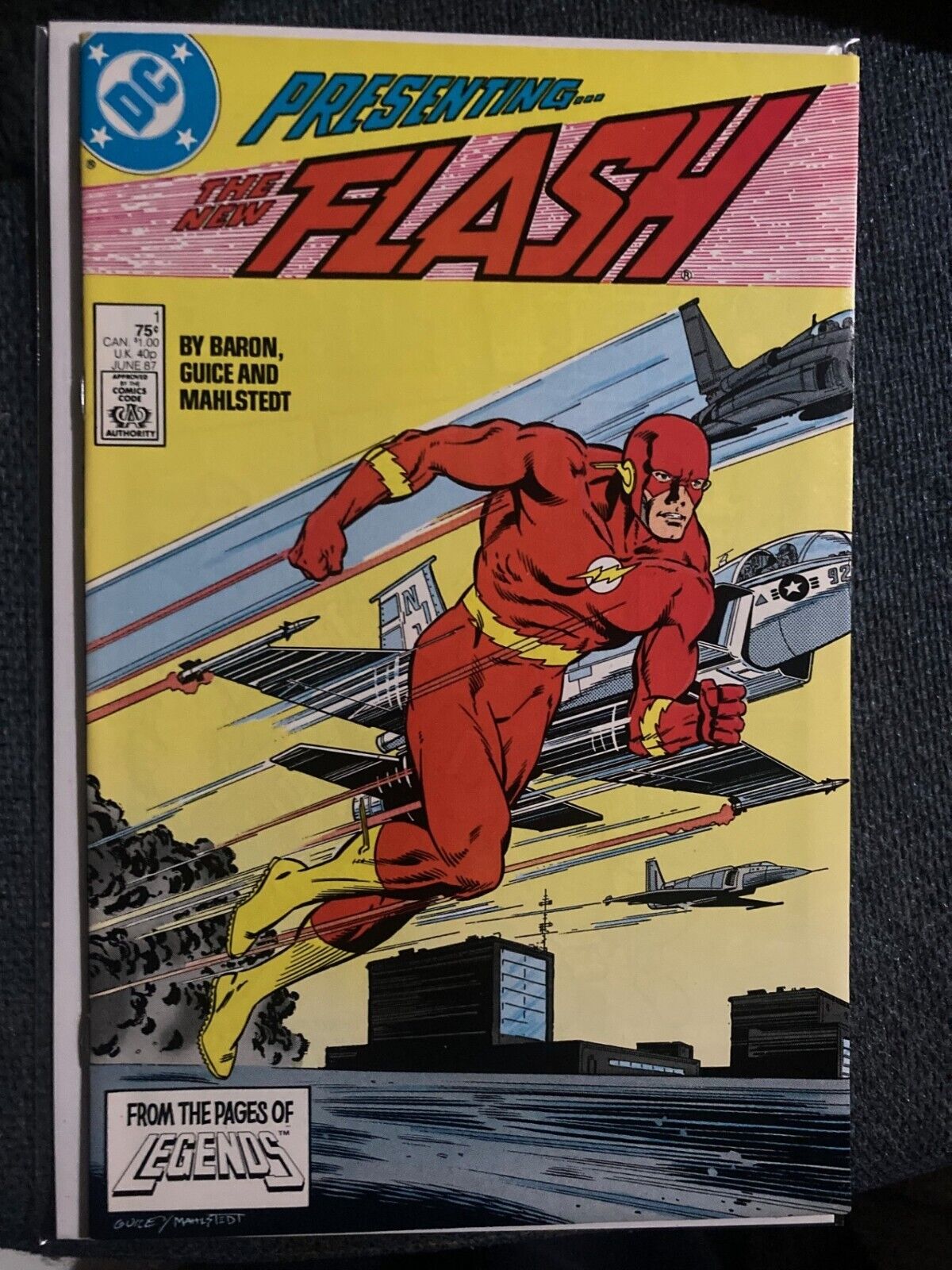 The Flash #1 NM 9.4+ Wally West Mike Baron Jackson Guice 1987