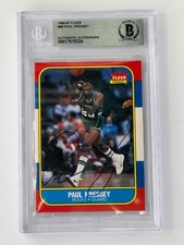 PAUL PRESSEY RC AUTO BECKETT AUTHENTICATED 1986-87 FLEER MILWAUKEE BUCKS