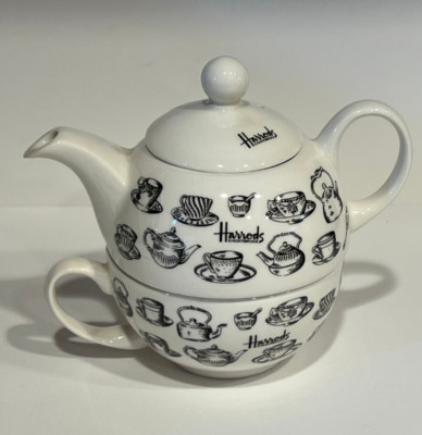 Vintage Harrods Knightsbridge Tea for One Teapot & Cup  England