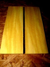 THREE (3) PIECES EXOTIC SANDED YELLOWHEART THIN WOOD LUMBER 16" X 2" X 1/4"