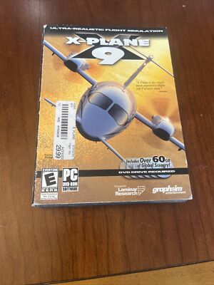 X-Plane 9 Flight Simulator for PC Game Graphsim 6 Discs In Case W/ Manual
