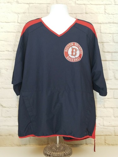 Majestic Boston Broncos Windbreaker Mens XXL 2XL Blue Pullover Jacket Adult A15
