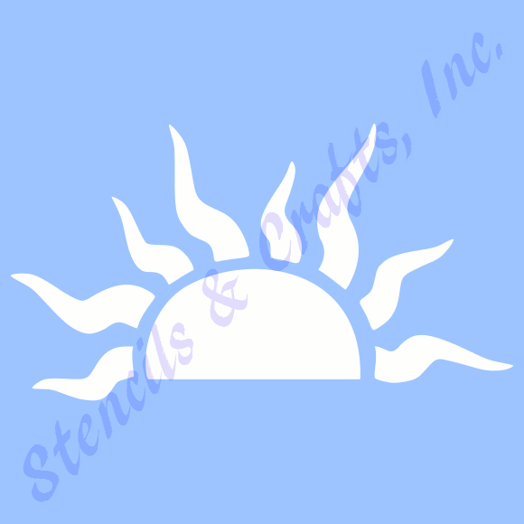 9 half sun stencil