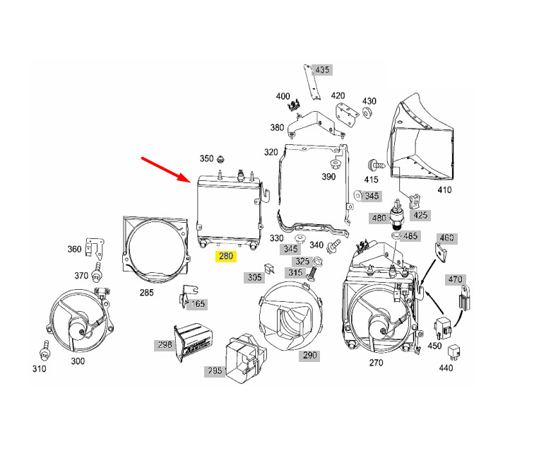 Refroidisseur d'huile moteur Mercedes-Benz S W220 A1405000400