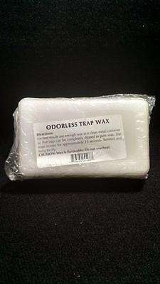TRAPPING WAX 1 POUND BLOCK WHITE ODERLESS TRAP WAX COYOTE TRAPPING WAX 
